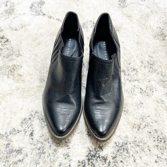 Very Volatile LA Black Boots ankle booties Leather Size 8 - Picture 3 of 10